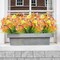 12 Bundles UV-Resistant Artificial Outdoor Flowers – Realistic Fake Plastic Plants for Garden, Porch, Window Box, Hanging Baskets, Home & Wedding Decor (Rose Red)